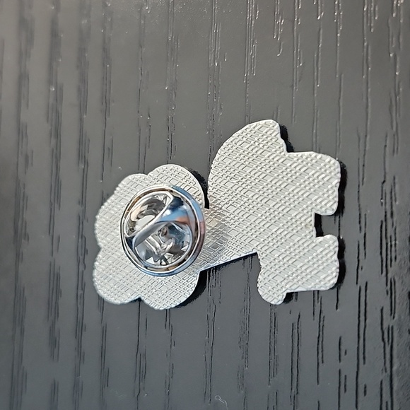 Bichon Frise Dog with Balloons Enamel Pin - Picture 2 of 3